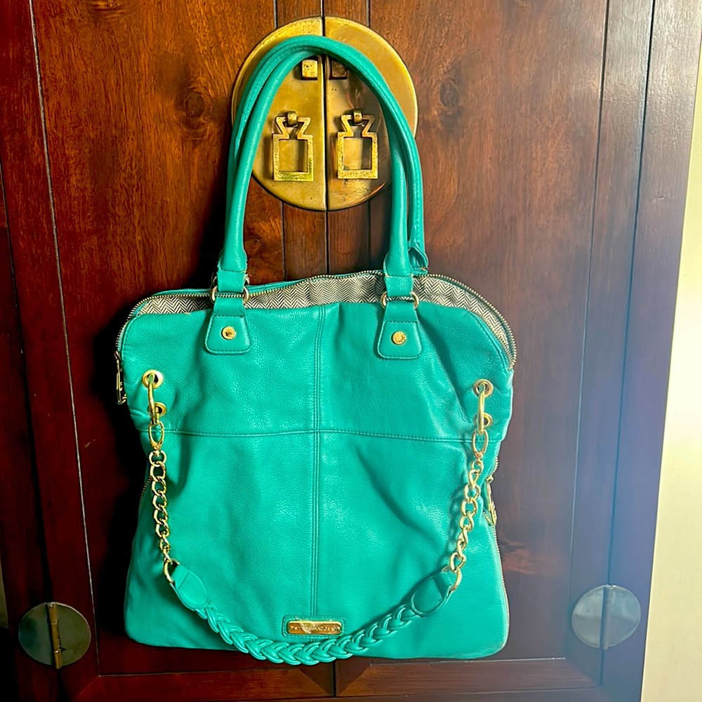 NWOT * Steve Madden * shoulder tote bag Aqua leather *hobo-look*